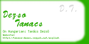 dezso tanacs business card